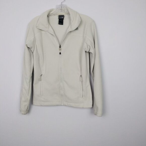 The North Face light gray zip up sweatshirt - Picture 1 of 4
